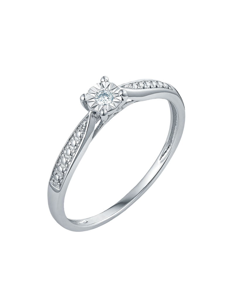 Sterling silver ring with diamond Sterling silver ring with diamond