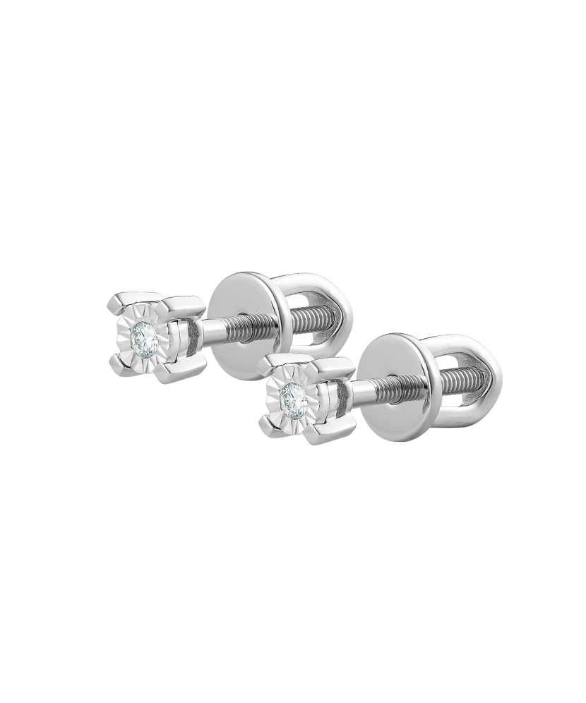 White gold earrings with diamonds