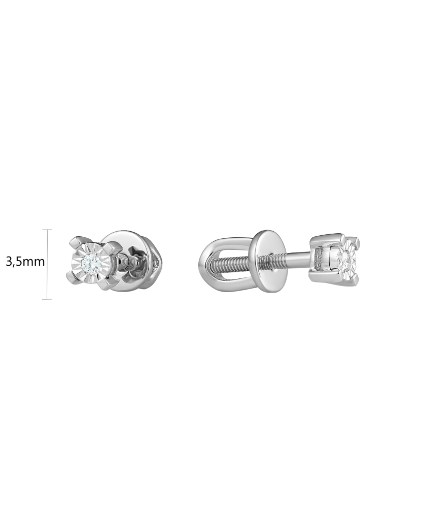 White gold earrings with diamonds