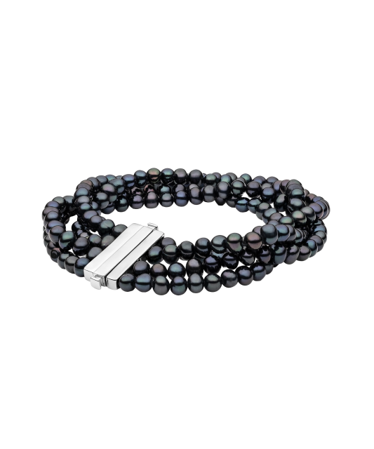 Pearl bracelet with silver