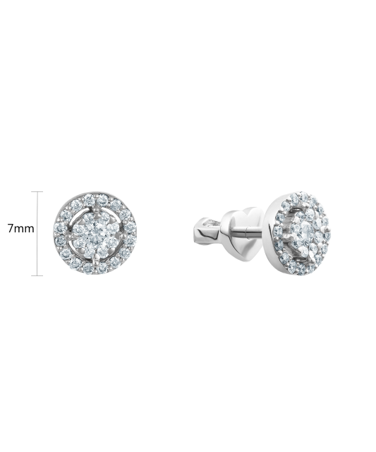 White gold earrings with diamonds