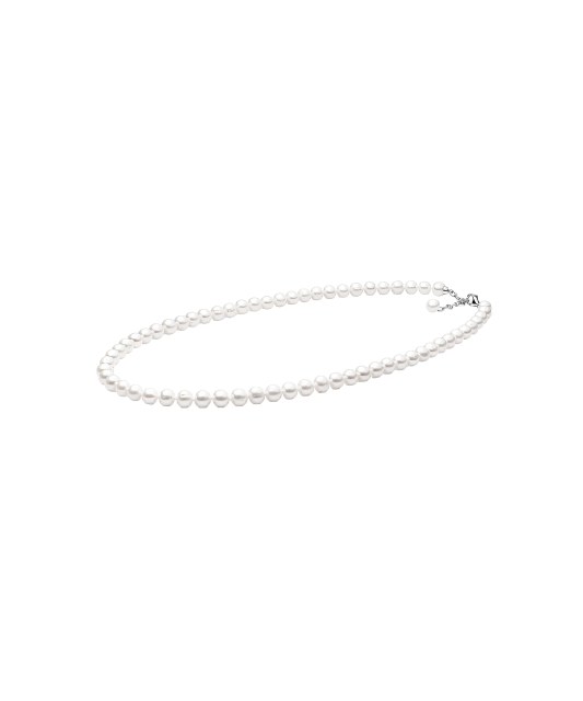 Pearl necklaces with sterling silver