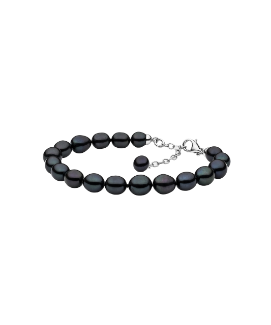 Pearl bracelet with silver