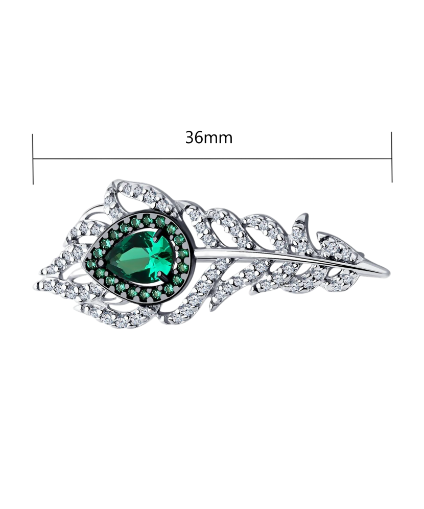 Sidabrinė sagė su cirkoniais