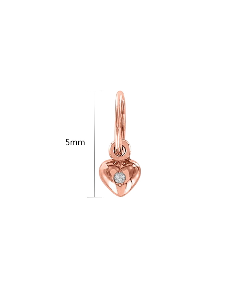 Gold pendant with zirconium "heart"