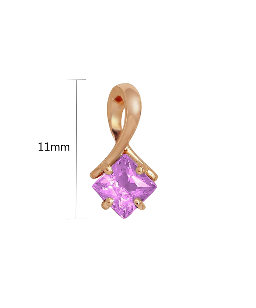 Gold pendant with amethyst