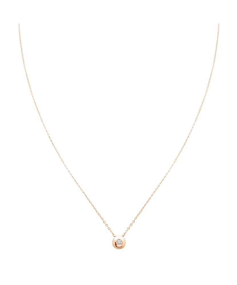 Gold chain with diamond pendant