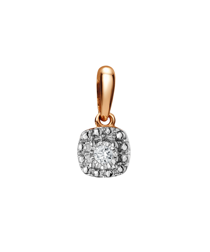 Gold pendant with diamonds