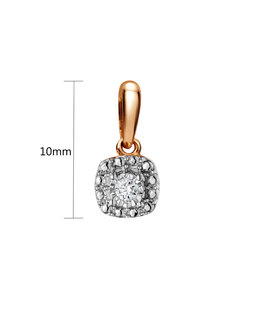 Gold pendant with diamonds