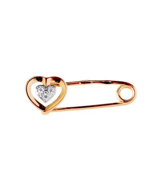 Gold brooch with zircons