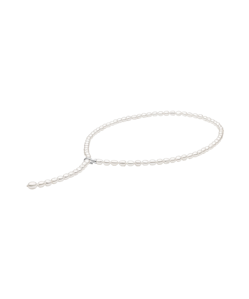 Pearl necklaces with sterling silver