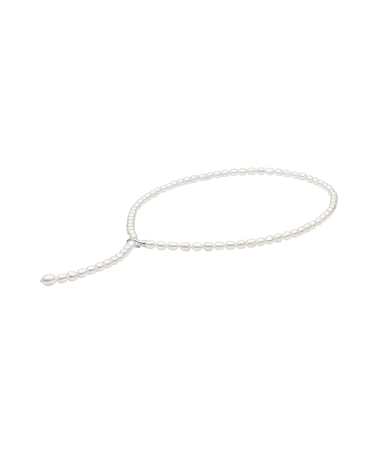 Pearl necklaces with sterling silver