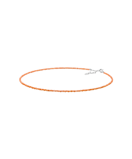 Coral necklace with silver