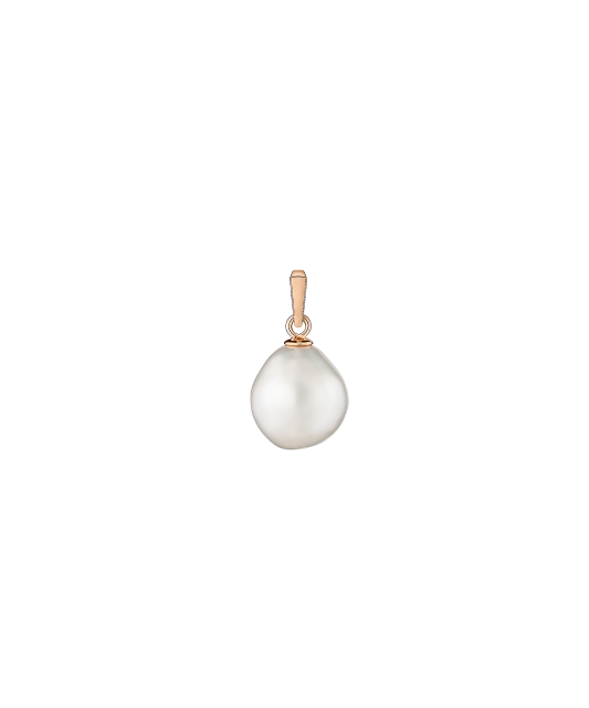 Gilded sterling silver pendant with pearl