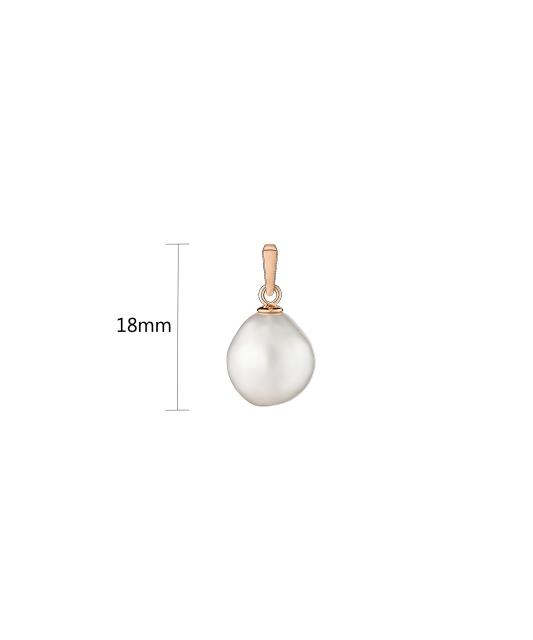 Gilded sterling silver pendant with pearl