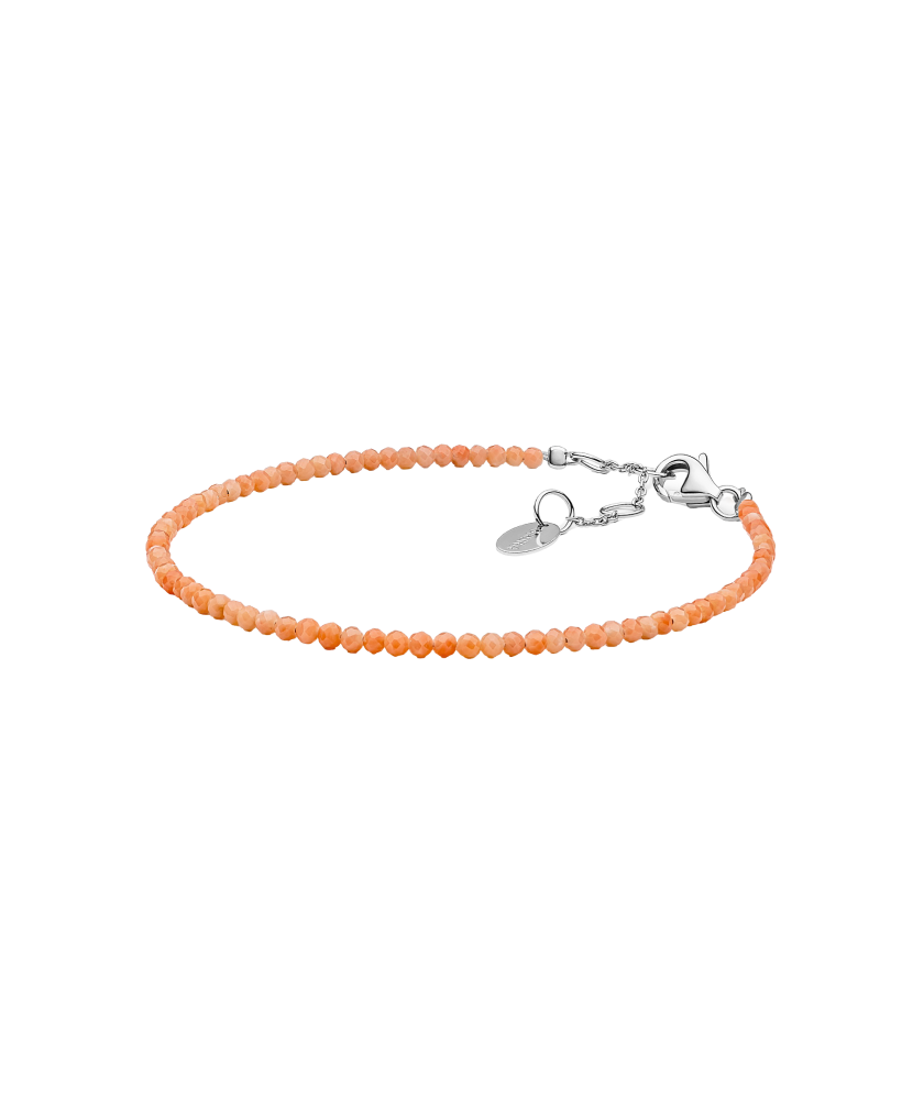 Bracelet with coral and silver