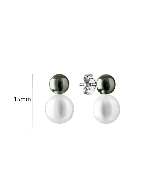 Серьги из серебра с жемчугом