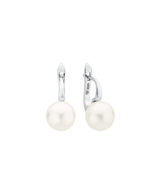 Серьги из серебра с жемчугом