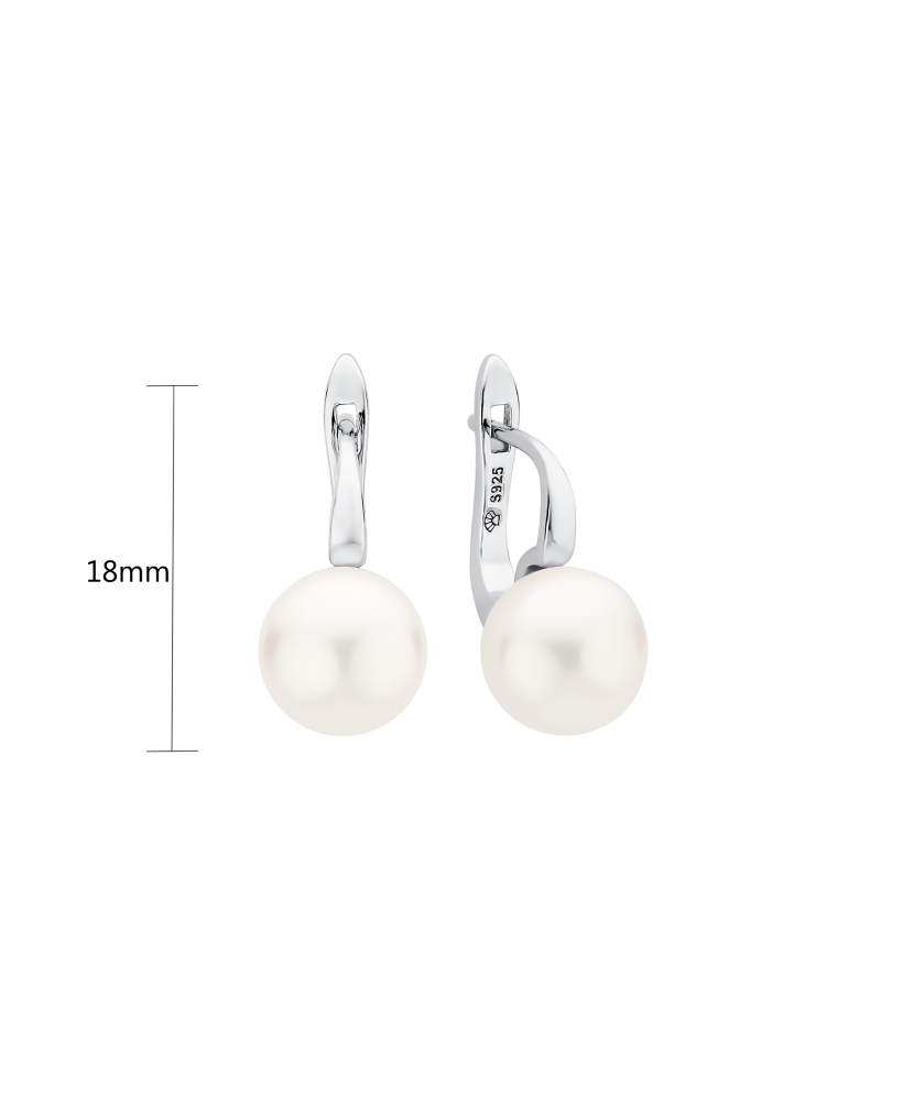 Серьги из серебра с жемчугом