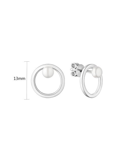 Sterling silver earrings with pearls