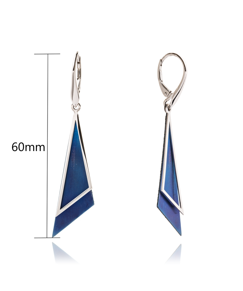 Sterling silver earrings with titanium Sterling silver earrings with titanium