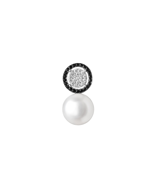 Sterling silver pendant with pearl and zircons