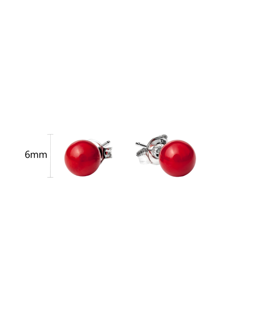 Sterling silver earrings with corals
