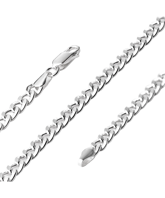 Серебряный браслет  "Curb" 4.9mm
