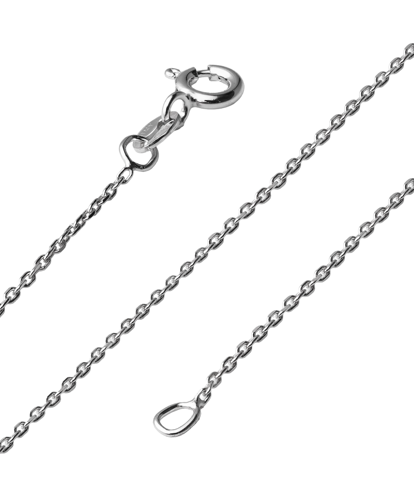 Якорная цепочка из родированного серебра"Anchor" 1.1mm
