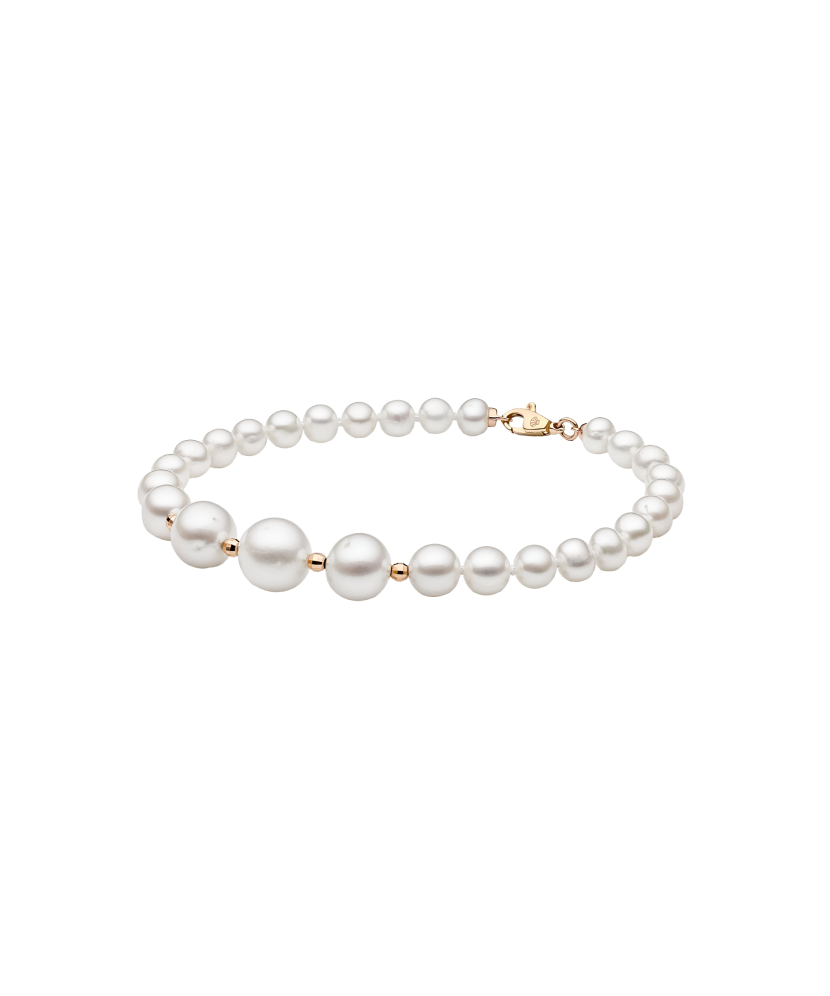 Pearl bracele twith gold