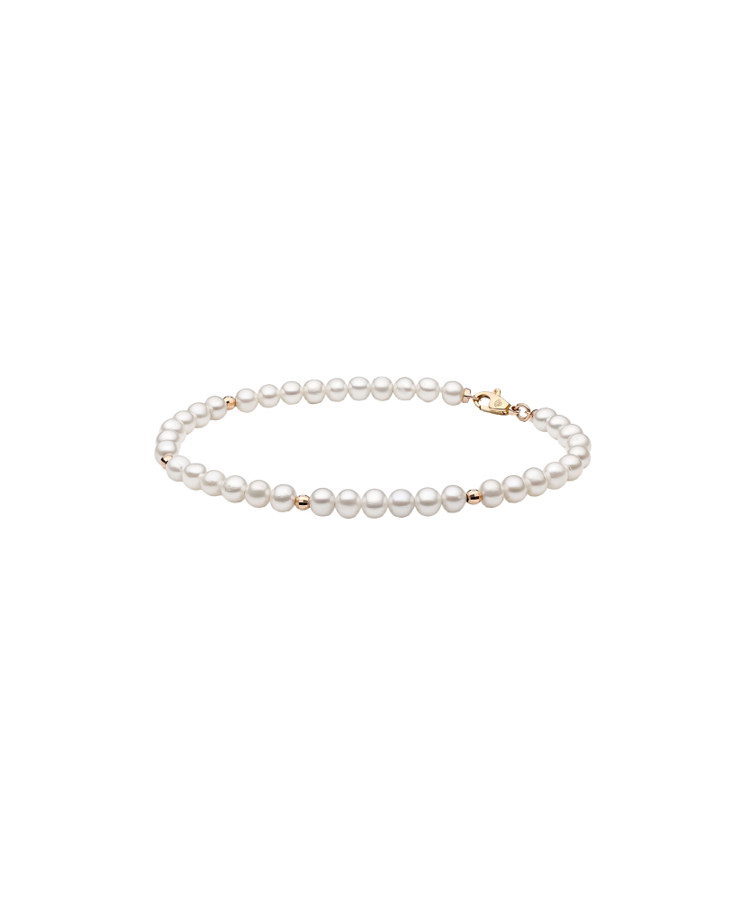 Pearl bracele twith gold