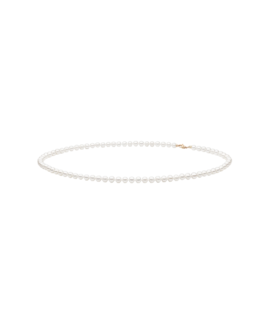 Pearl necklaces with gold