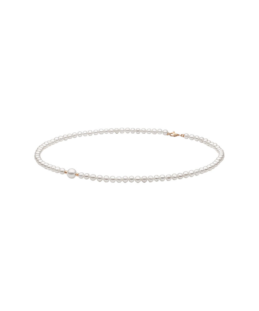 Pearl necklaces with gold