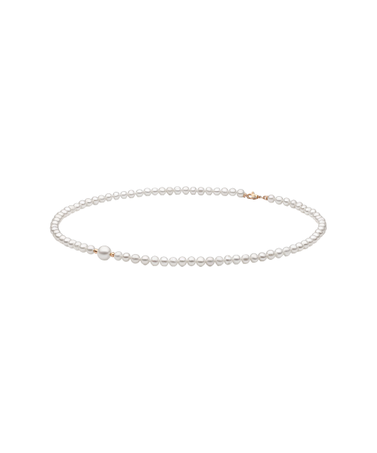 Pearl necklaces with gold
