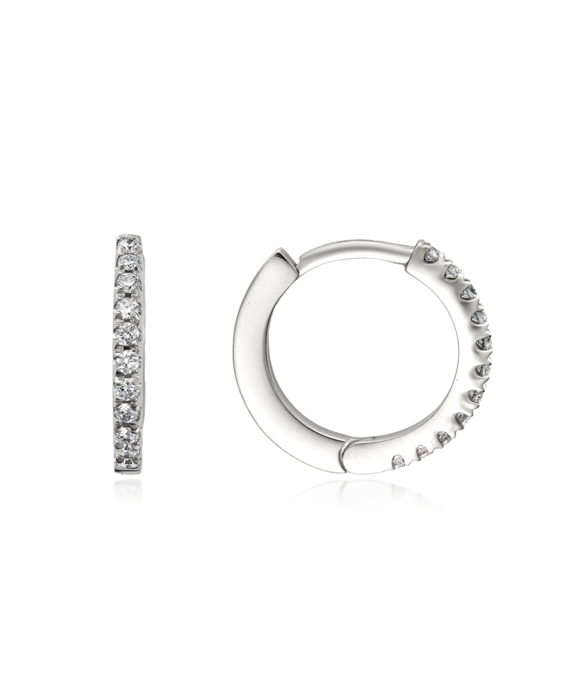 White gold earrings with diamonds White gold earrings with diamonds