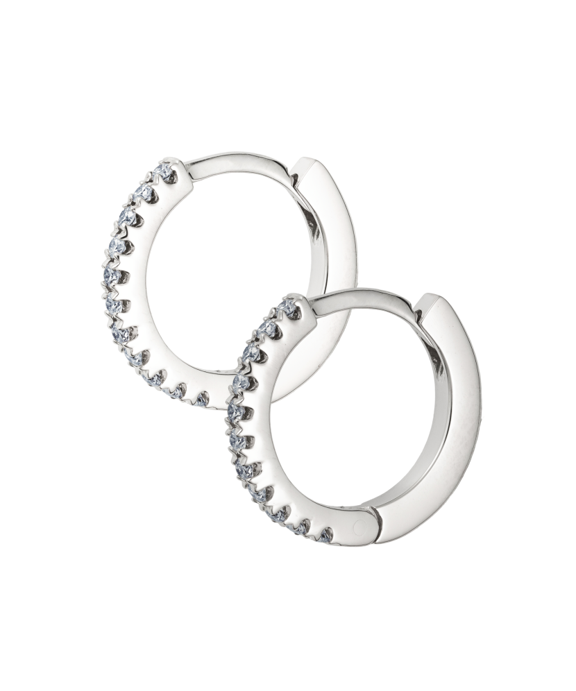 White gold earrings with diamonds White gold earrings with diamonds