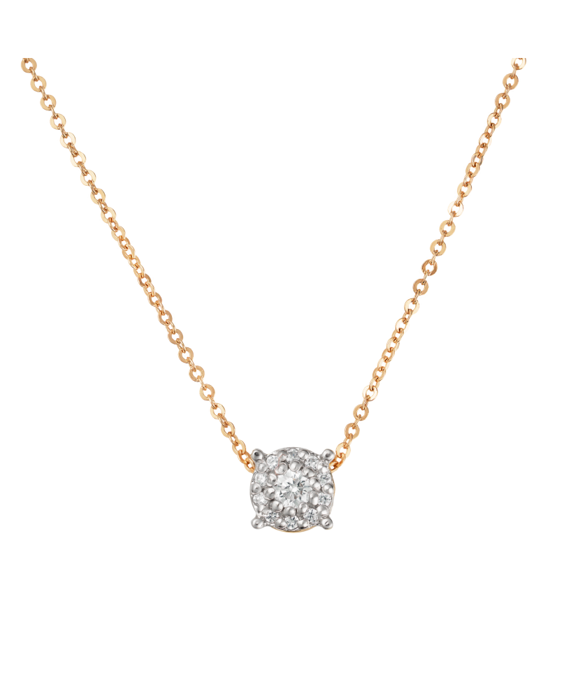 Gold chain with diamond pendant