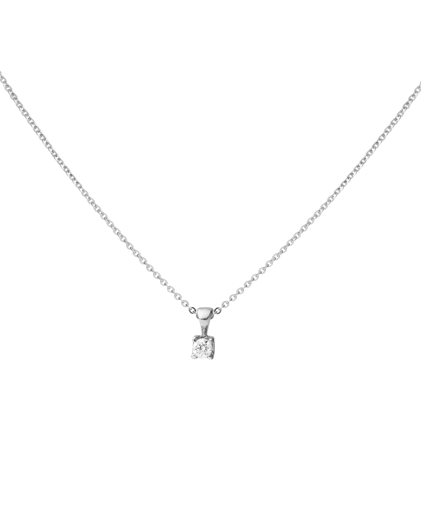 White Gold chain with diamond pendant
