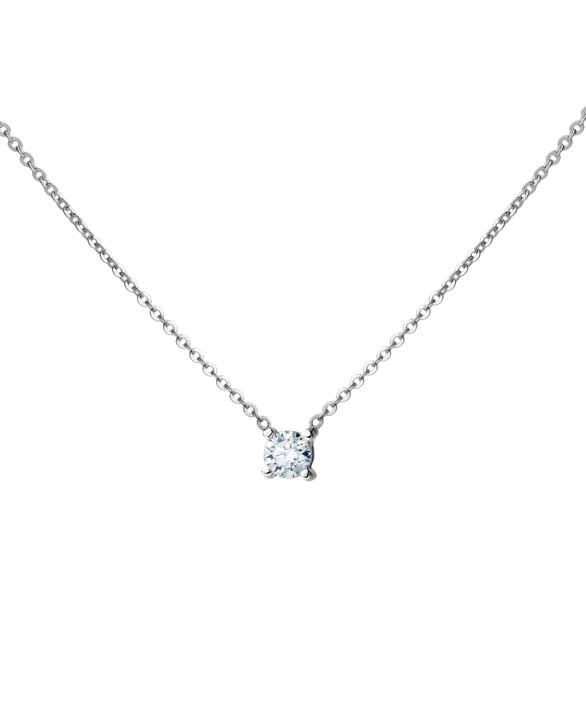 White Gold chain with diamond pendant