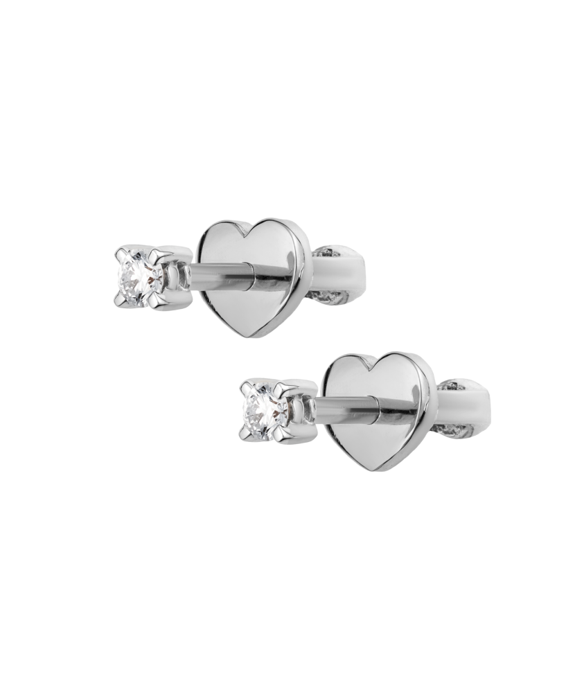 White gold earrings with diamonds