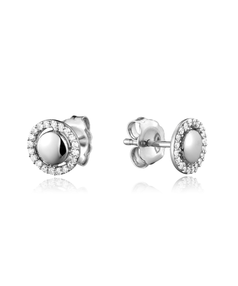 White gold earrings with diamonds