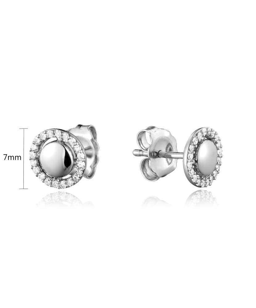 White gold earrings with diamonds