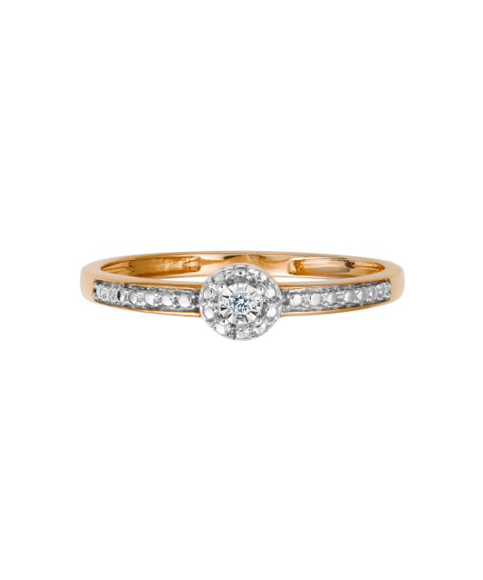 Gold ring with diamonds