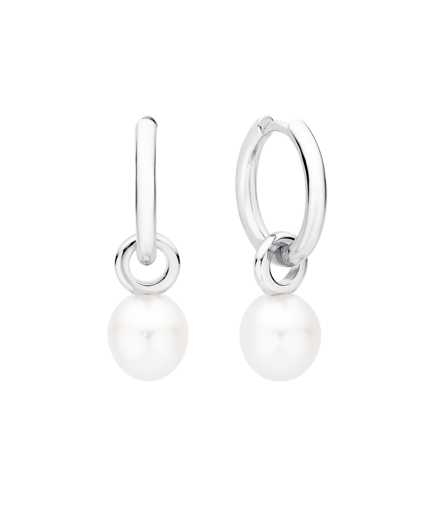 Sterling silver earrings with pearls Sterling silver earrings with pearls