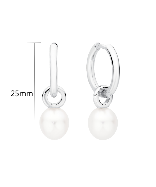Серьги из серебра с жемчугом