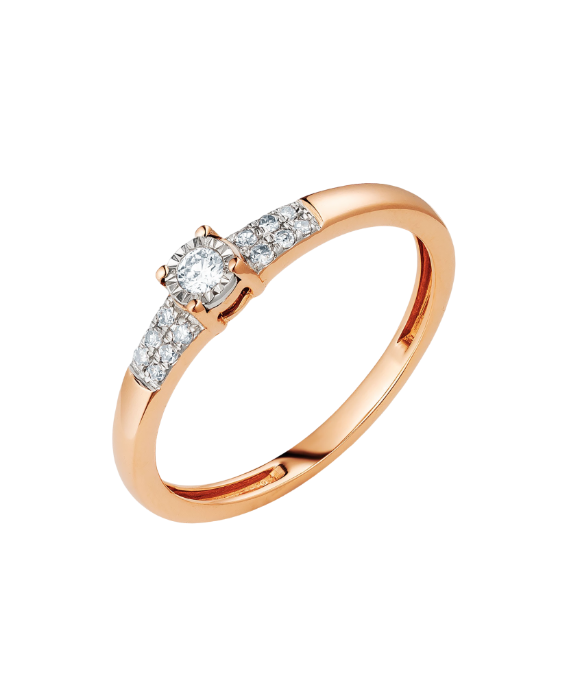 White gold ring with diamonds