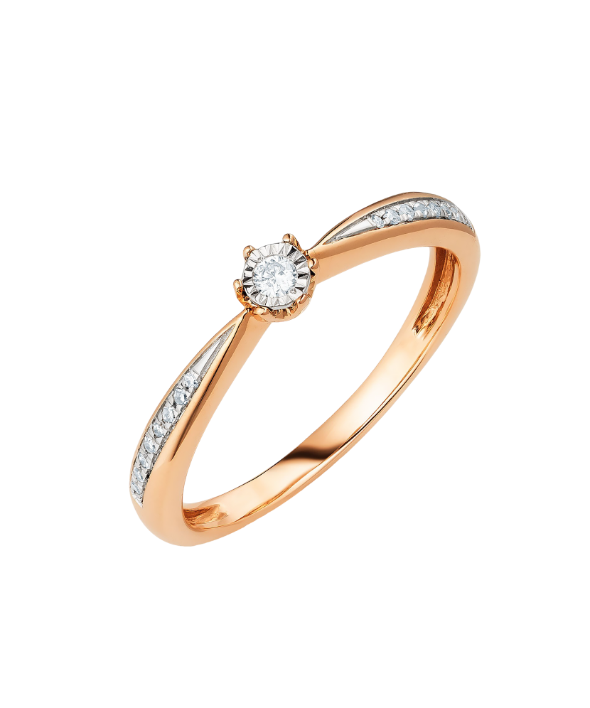 Золотое кольцо с бриллиантами