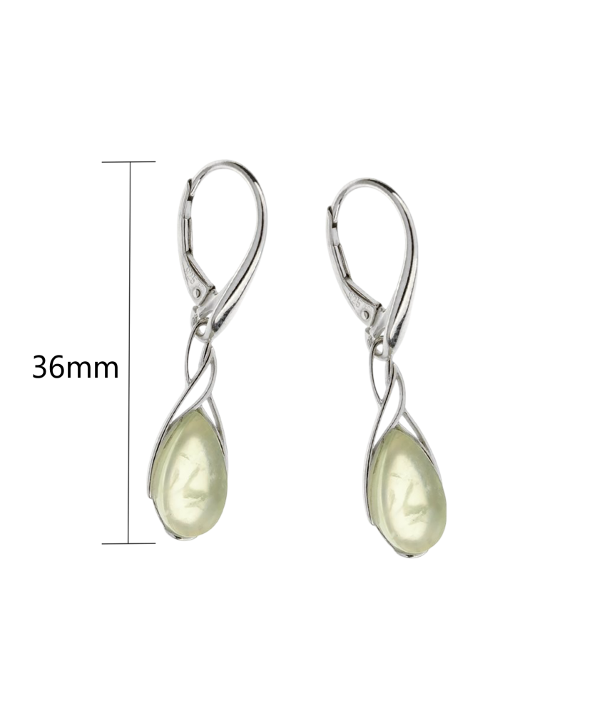 Sterling Silver earrings with prehnite