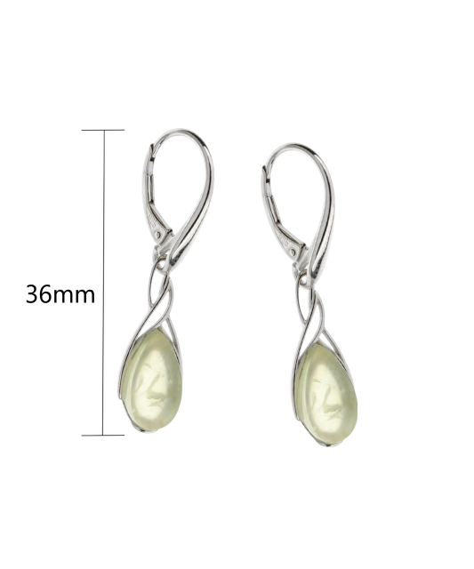 Sterling Silver earrings with prehnite