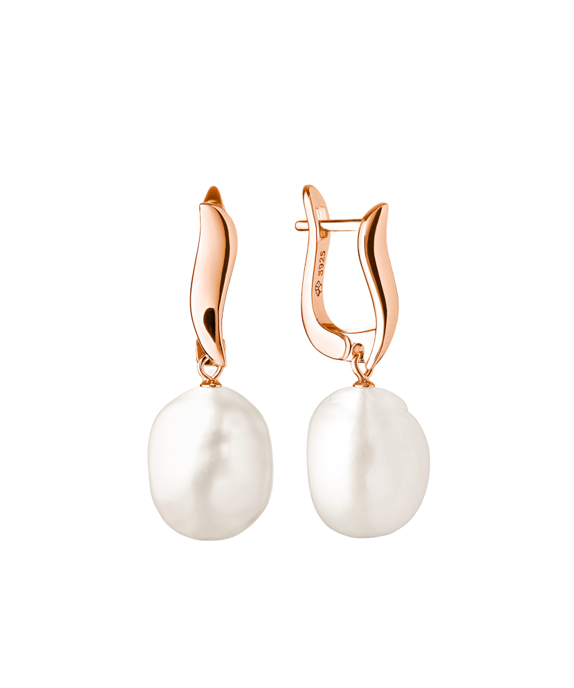 Sterling silver earrings with pearls Sterling silver earrings with pearls